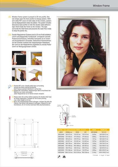 25mm Window Snap Frames